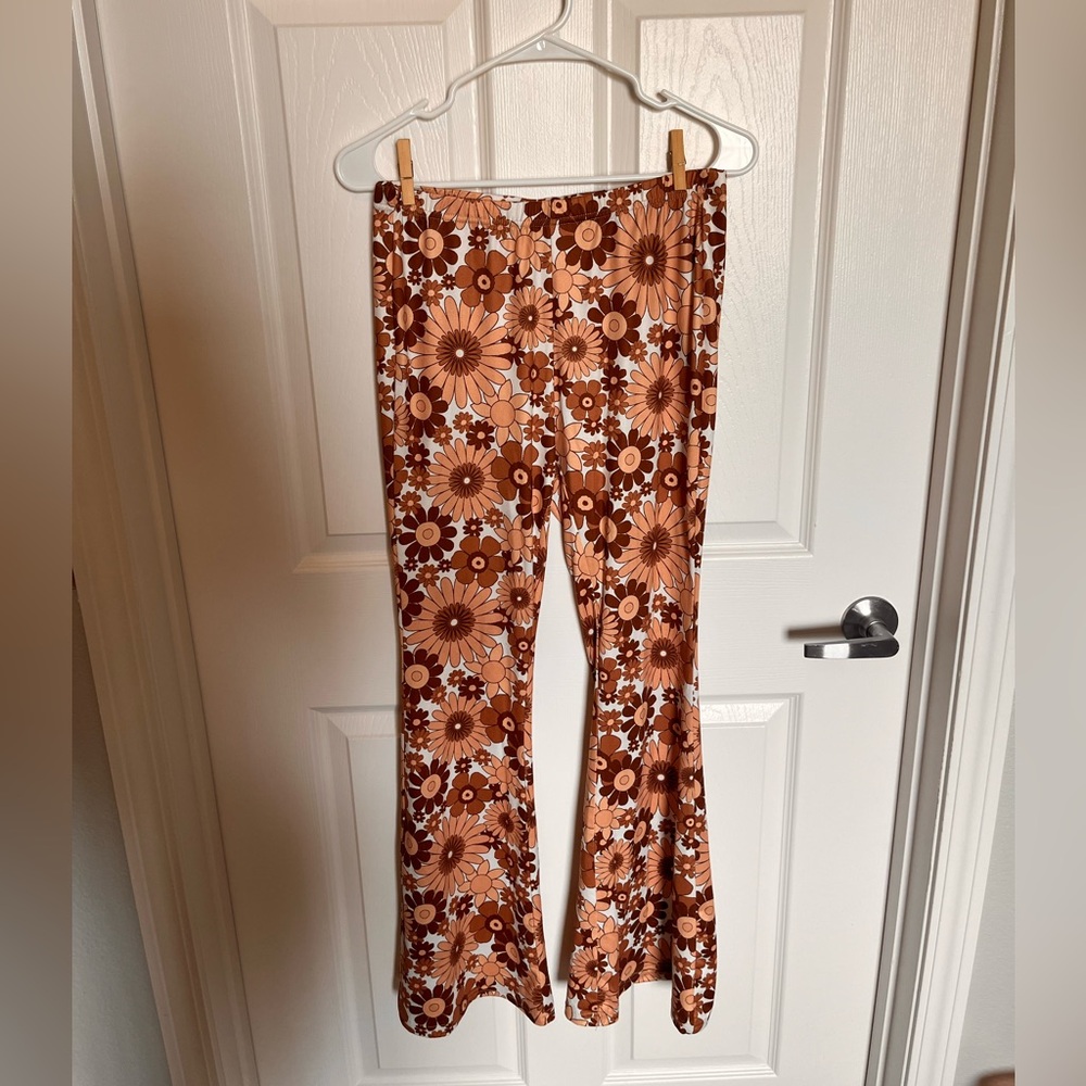 Floral Bell Bottom Leggings